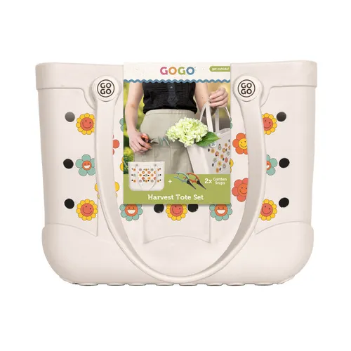 GOGO 3-piece Harvest Tote Set - Smiley Day