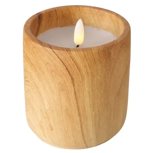 LED-Kerze - natur-weiß - mit Timer