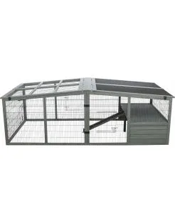 Trixie Ren Xl Met Dak - Dierenverblijf - 233x116x79 cm Grijs