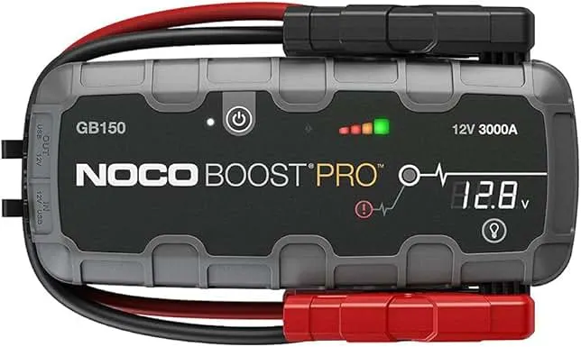 NOCO Boost GB150: 3000A UltraSafe Jump Starter – 12V Lithium Battery Booster Pack, Portable Jump Box, Power Bank & Jumper Cables - for 9.0L Gas and 7.0L Diesel Engines