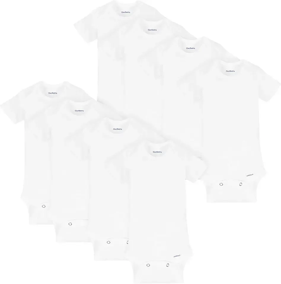 Unisex-Baby 8-pack Short Sleeve Onesies Bodysuits