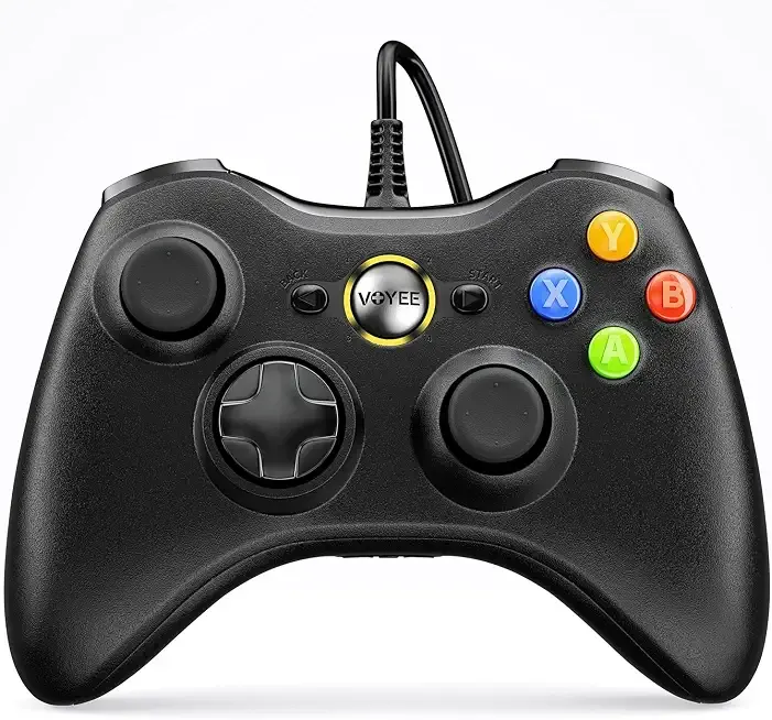 VOYEE PC Controller, Wired Compatible with Xbox 360 & Slim/Windows 10/8/7