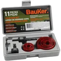 Set de 11 sierras copa con accesorios para madera y yeso