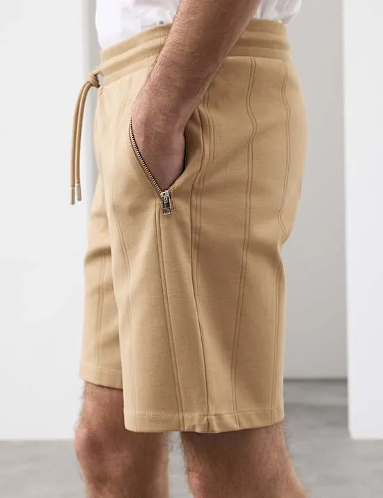 Regular Fit Cotton Rich Textured Shorts