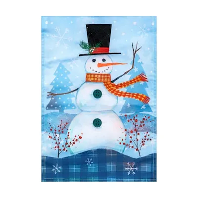1.04-ft W x 1.5-ft H Christmas Embroidered Garden flag