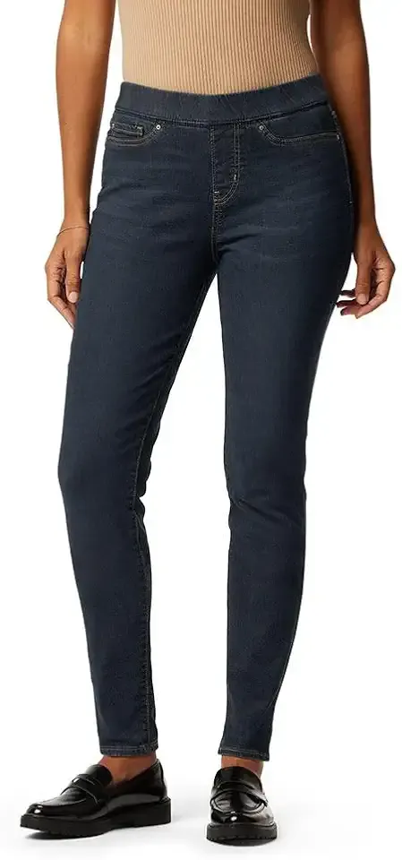 Women's Totally Shaping Ultimate Pull-on Skinny Jean Pants Mid-Rise Stretch Denim