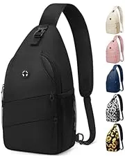 Pritent Crossbody Bags for Women Men Trendy Sling Bag Backpack Casual Chest Bag with Convertible Shoulder Strap