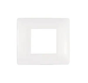 Placca 2 moduli serie Luhta LEXMAN bianco