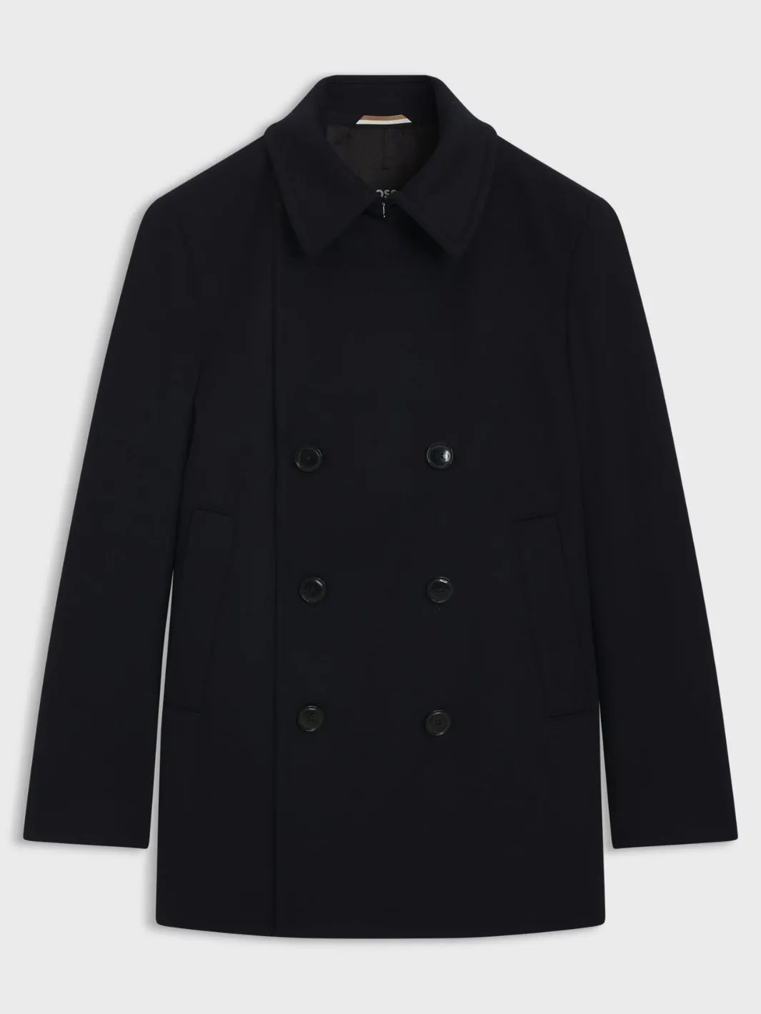 SLIM-FIT WOOL PEACOAT