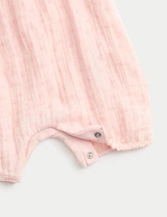 2-teiliger pinkfarbener Strampelanzug mit Lätzchen (0–2 J.)