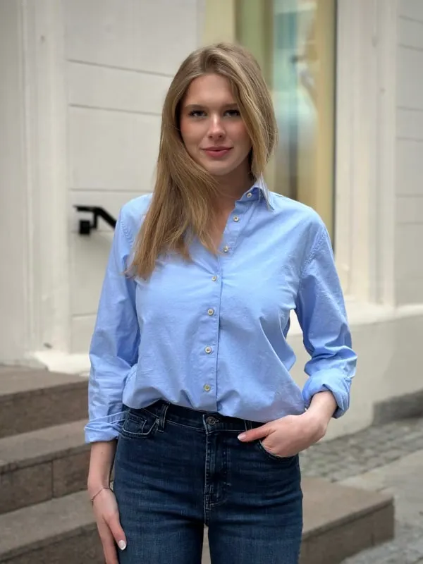 Siri Shirt Casual Light Blue