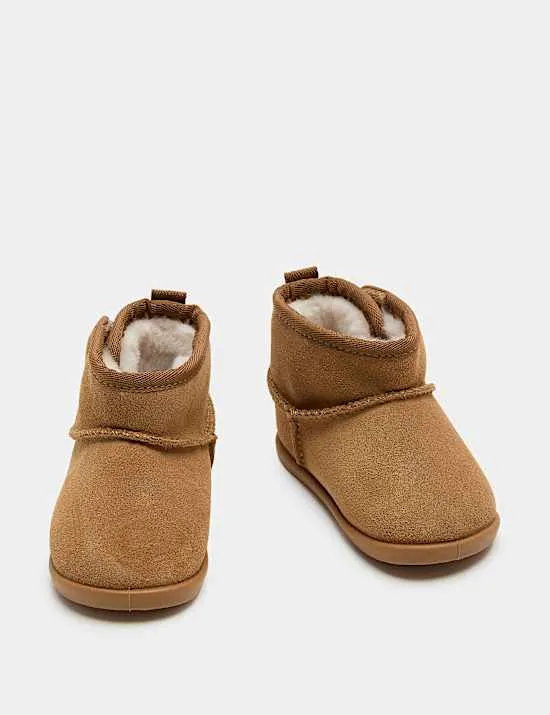 Knöchelhohe Stiefel aus Wildleder für Kinder, zum Laufenlernen (17,5-21,5)
