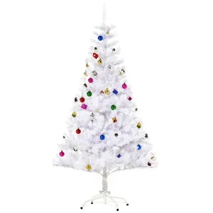 Árbol de Navidad de metal en color blanco con dimensiones de HOMAIRE 85 x 85 x 150 cm