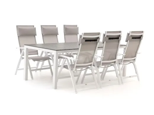 Bellagio Avenza/Fidenza 220cm dining tuinset 7-delig verstelbaar