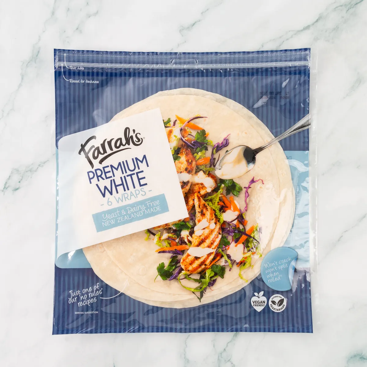 farrahs wraps white 6 pack