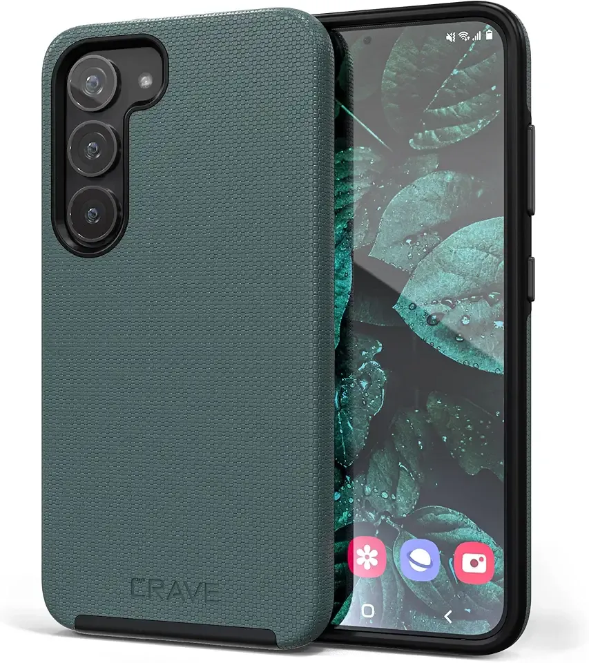 Crave Dual Guard for Samsung Galaxy S23 Case, Shockproof Protection Dual Layer Case for Samsung Galaxy S23 - Forest Green