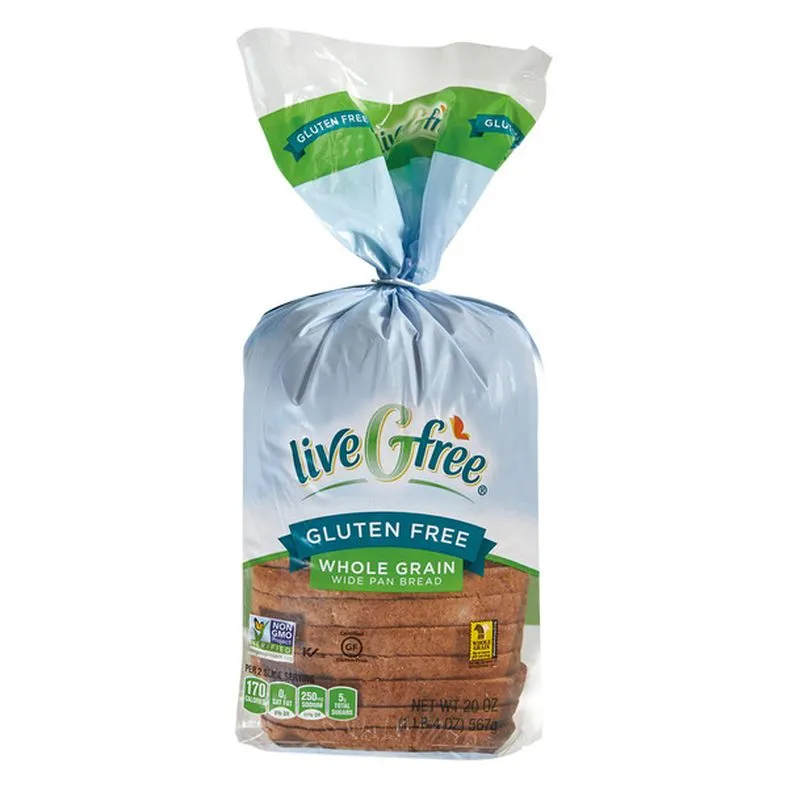 liveGfree Gluten Free Wide Pan Whole Grain Bread