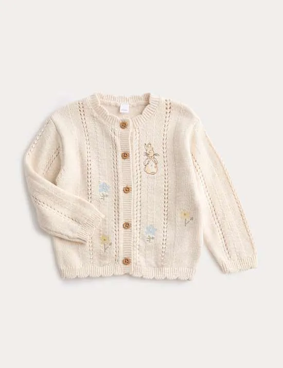 Peter Rabbit Strickjacke aus reiner Baumwolle (0–3 J.)
