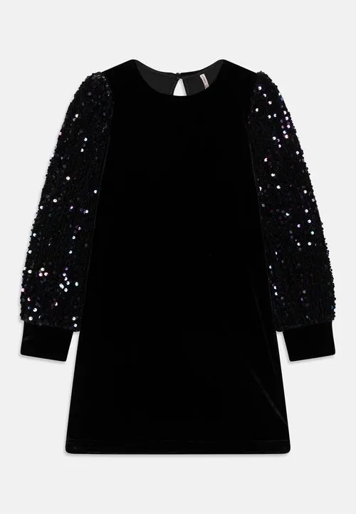 KOGCONFIDENCE L/S SEQUINS DRESS JRS - Cocktailkjole - black