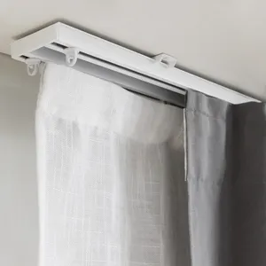 Kit per binario tenda Magleva, 2 vie, dritto in alluminio 200 cm INSPIRE