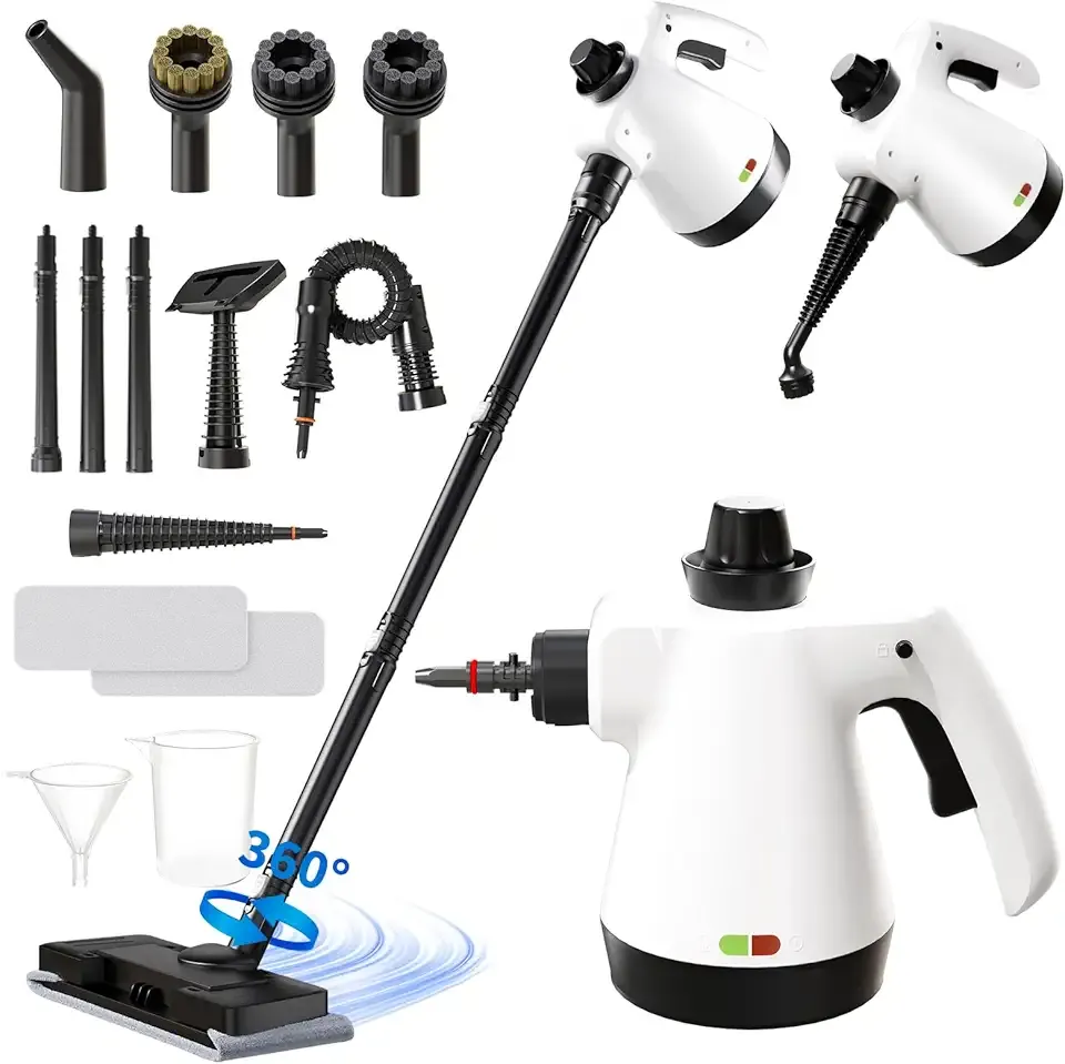 Steam Mop, Detachable Steam Cleaner 16-in-1 Lightweight Handheld Steamer for Hardwood Floors, Home, Tile, Furniture, Clothes, Windows Cleaning