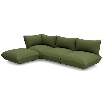 Hoekbank Sumo boucle recycled leaf green