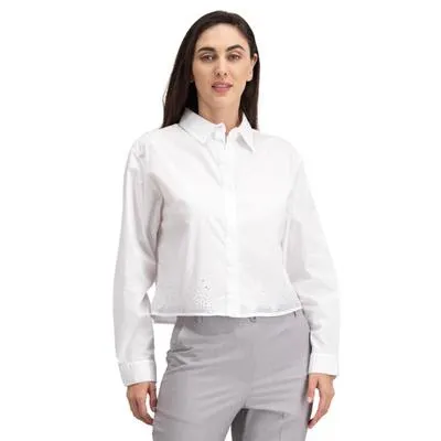 Blusa Mxstaza Mujer Diseño Liso Cuello Camisero