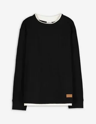 Maglia a manica lunga - Oversized Fit - Nero