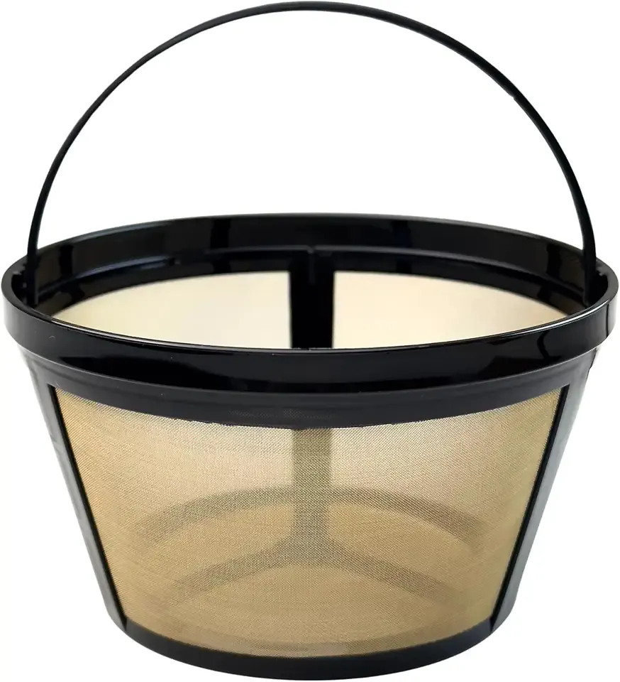 TRONMEI Reusable Coffee Filters for 4-6 Cup Coffee Makers - BPA Free, Fits Mr. Coffee, Black+Decker, Walmart Mainstays & Most 4-6 Cup Basket-Style Brewers (1-Pack)