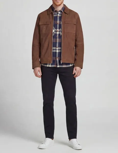 Weston Buffalo Suede Jacket Lt. Brown