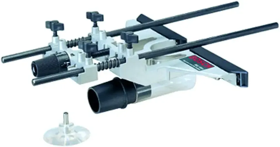BOSCH RA1054 Deluxe Router Edge Guide with Dust Extraction Hood & Vacuum Hose Adapter