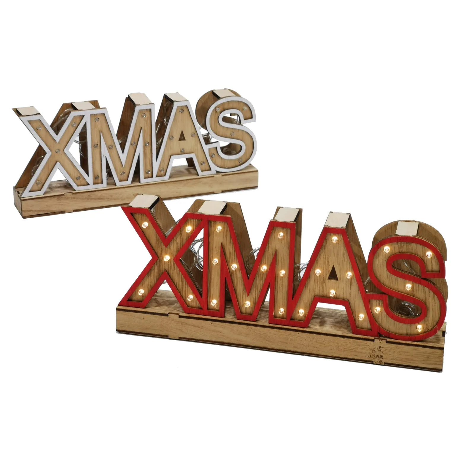 Decorazione luminosa natalizia XMAS LED h12,5x30x5 cm