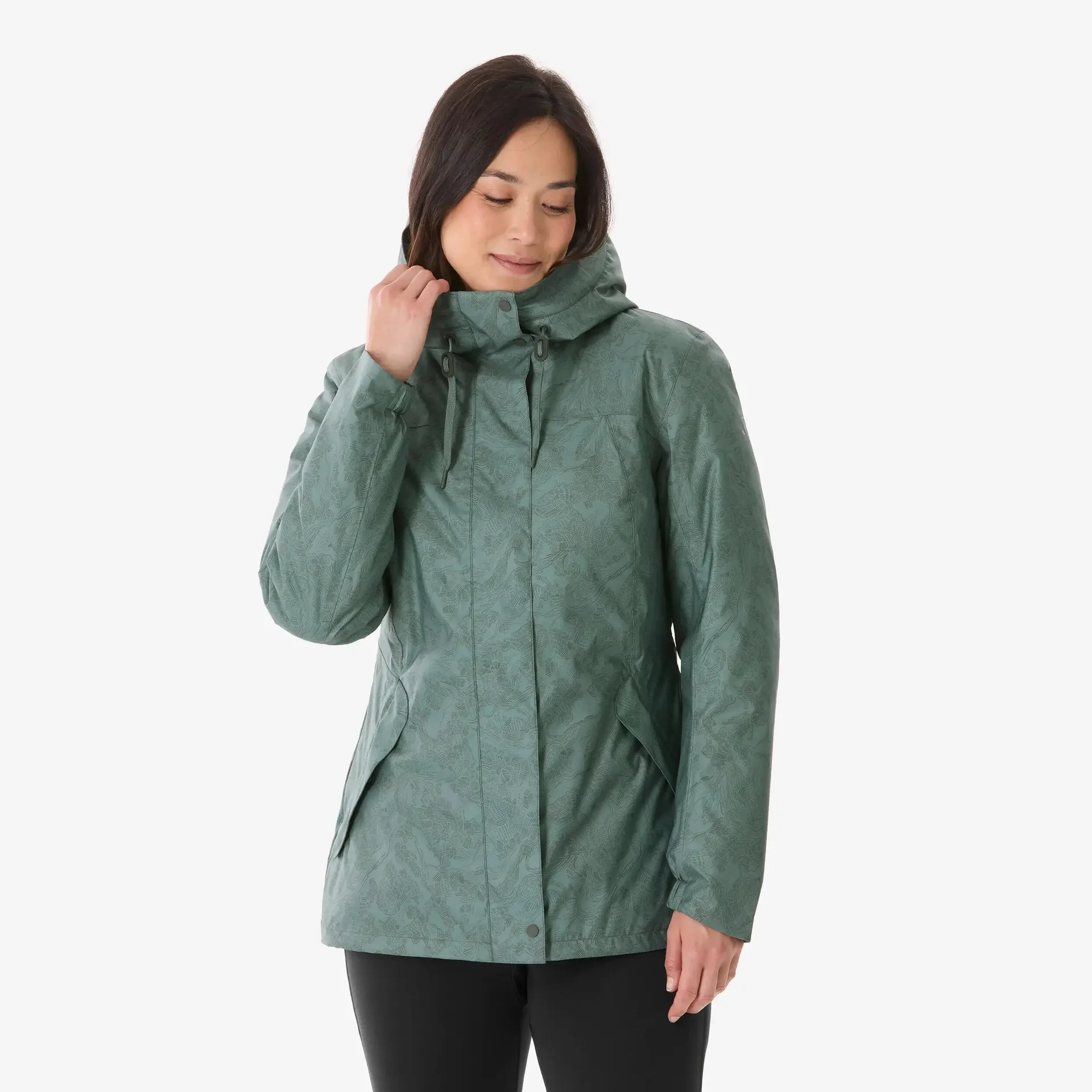 QUECHUA Dámská nepromokavá turistická bunda NH 500 do -10 °C