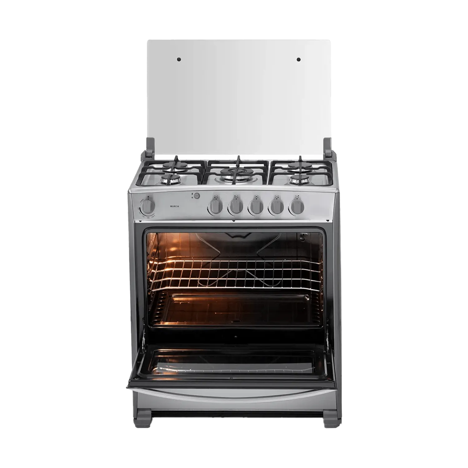 Cocina A Gas Quarzo Murcia Cromado 30001107 INDURAMA 5 Quemadores