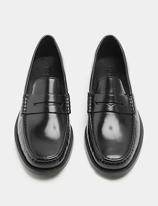 Penny-Loafer aus Leder