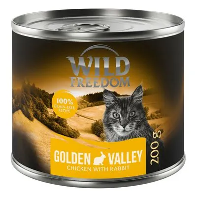Offre d'essai : Croquettes, boîtes et friandises Wild Freedom pour chat Boîte à l'unité Adult Golden Valley, lapin (200 g)