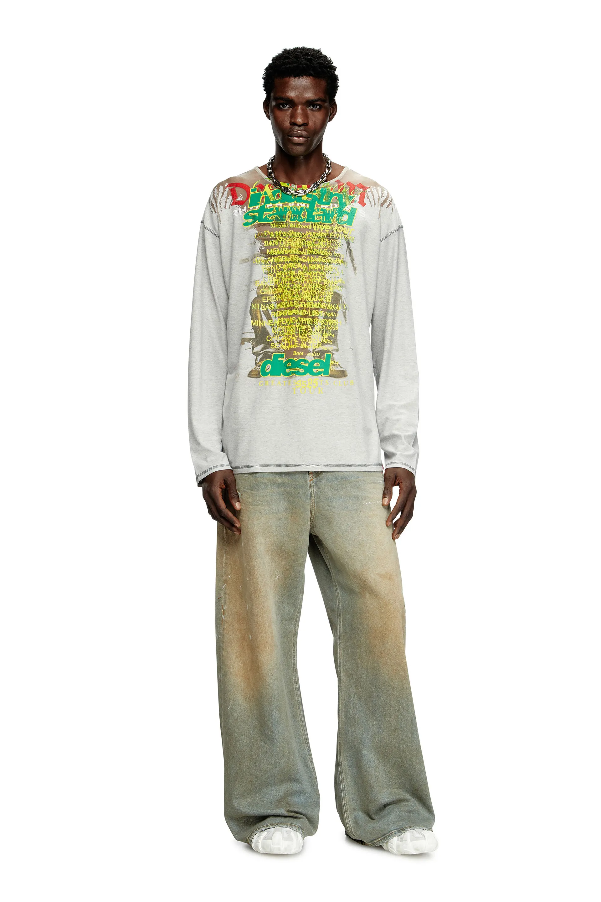 Long-sleeve T-shirt with lyrics print