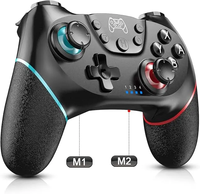 Diswoe Switch Controller, Wireless Pro Controller for Switch 2/Switch/Switch Lite/Switch OLED, Switch Remote Gamepad with Joystick, Adjustable Turbo Vibration with Programmable Function