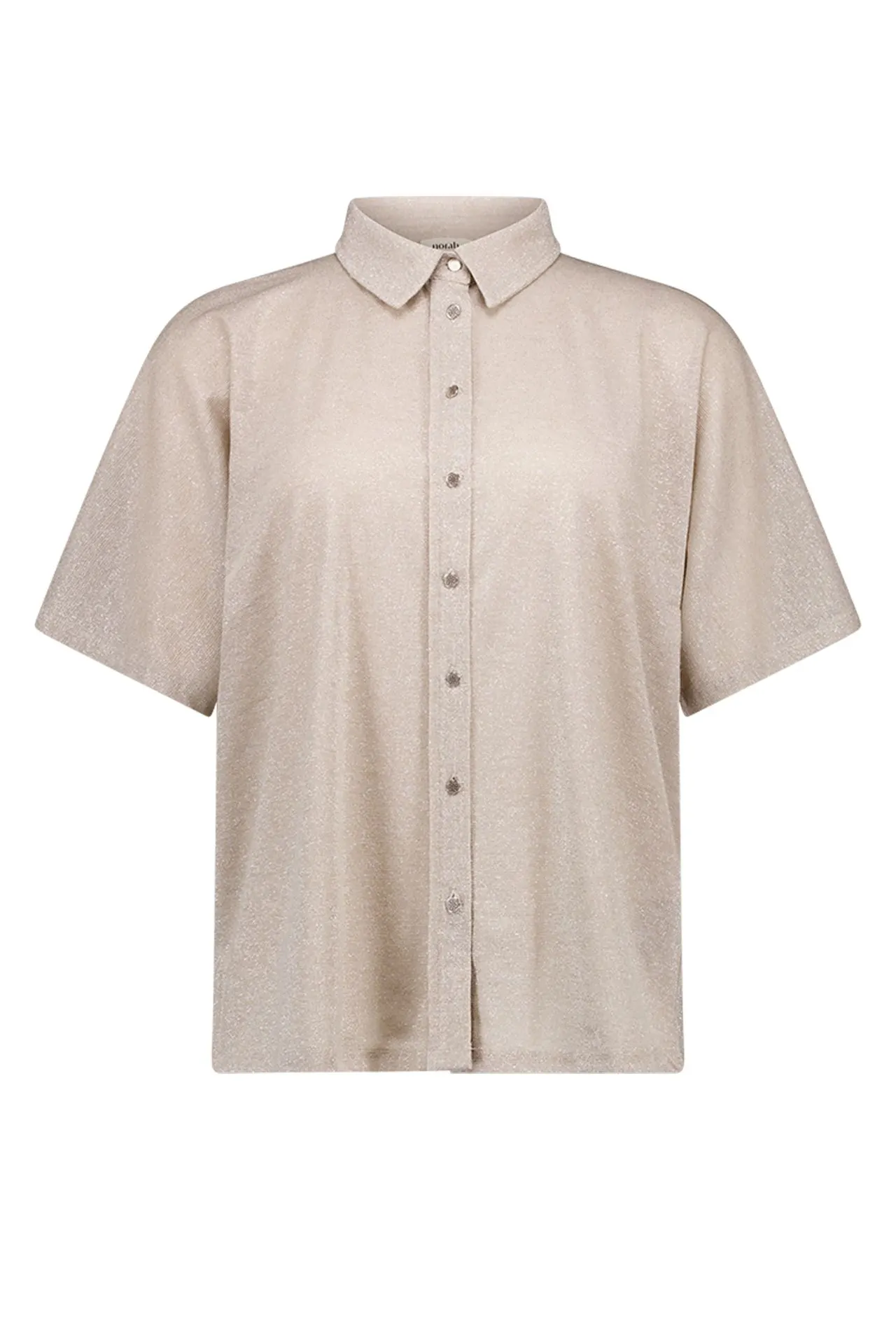 Champagnekleurige blouse met lurex