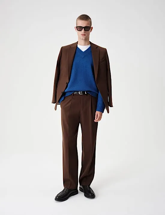 Twill-Anzugjacke mit Stretchanteil und Strukturmuster