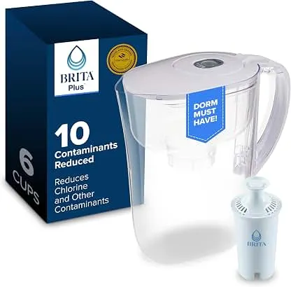 Brita Metro Small 6-Cup Water Filter Pitcher with BritaPlus Fi…