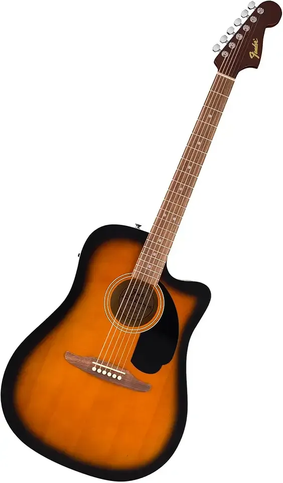 Fender California Debut Redondo CE Series Acoustic Guitar, Beginner Guitar, 2-Year Warranty, Includes Built-In Tuner, 2-Tone Sunburst