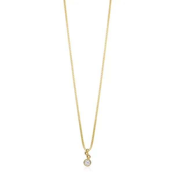 Halssmykke Bobler 375 Gult Gull