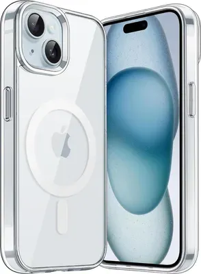 Schutzhülle für iPhone 15 Hülle kompatibel mit MagSafe Transparent Silikon Case