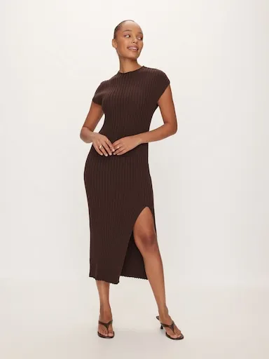 Irene Ribbed Midi Dress