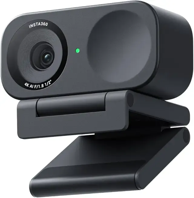 Insta360 Link 2C - 4K Webcam for PC/Mac, 1/2" Sensor, Auto Framing, HDR, AI Noise-Canceling Mic, Gesture Control for Streaming, Video Calls, Gaming, Works with Zoom, Teams, Twitch & More