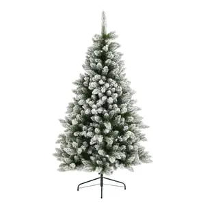 Árbol de Navidad Vik verde nevado de 120 cm de alto