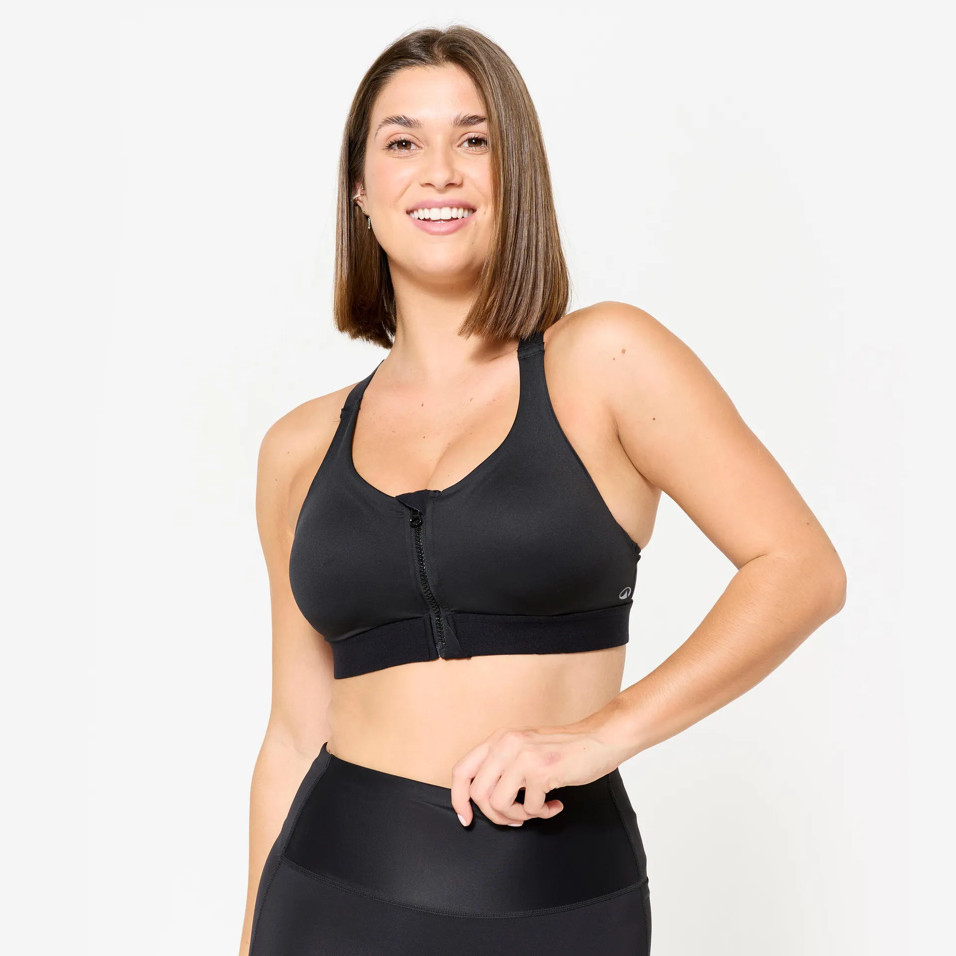 DECATHLON Dámská fitness podprsenka na zip vysoké zpevnění