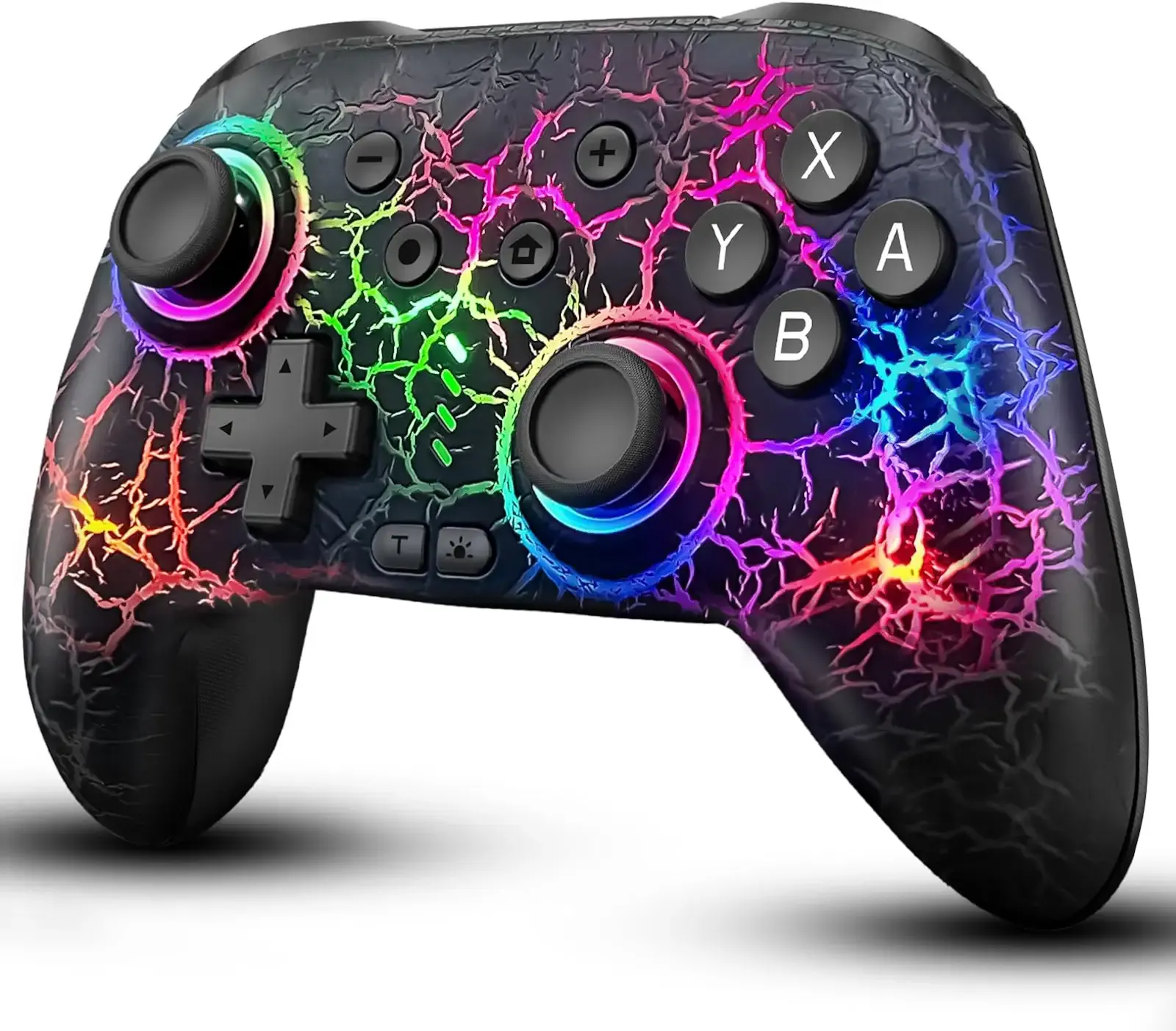 ZRZLMVP Switch Controller Wireless for Nintendo Switch/OLED/Lite/Switch 2, 1000mAh Rechargeable Pro Controllers with 9 Colors LED Light, Switch Remote Control Gamepad with Turbo, Vibration,6 Axis Gyro