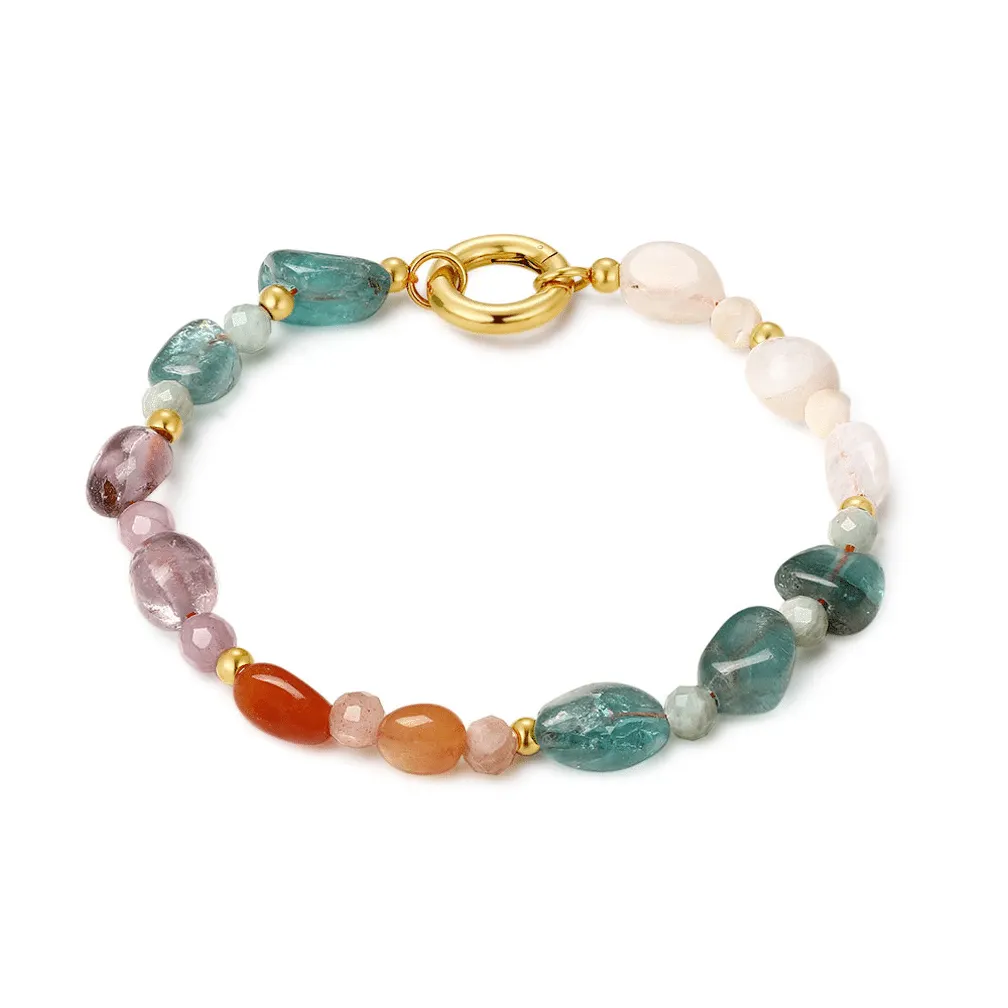 Armband in high fashion, gekleurde stenen